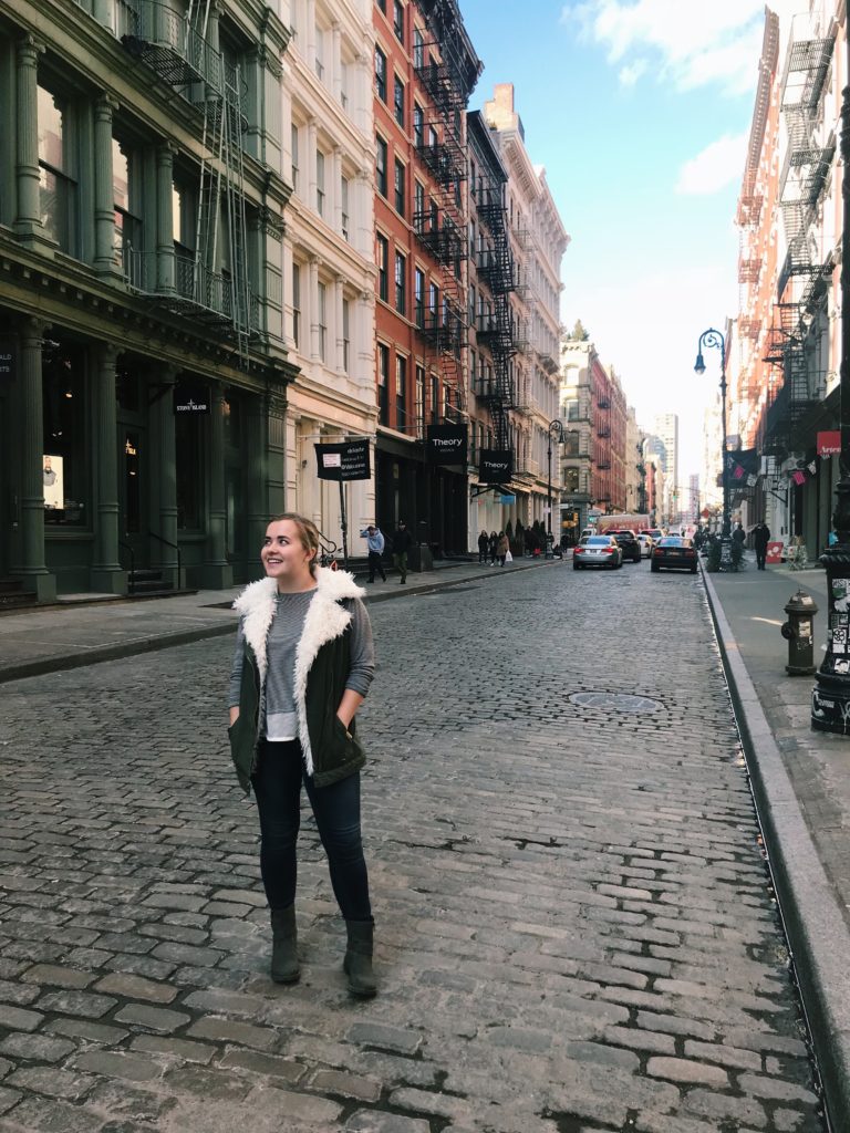 Kara Cuzzone on a New York City street